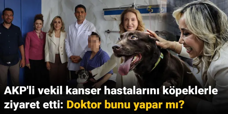 AKP'li vekil kanser hastalarını köpeklerle ziyaret etti: Doktor bunu yapar mı?