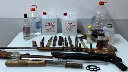 Burdur'da silah ve kaçak içki operasyonda bir kişi gözaltına alındı