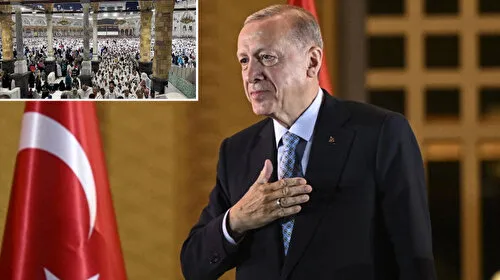 Cumhurbaşkanı Erdoğan, hacı adaylarının Kurban Bayramı'nı kutladı