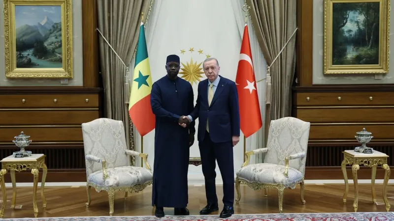 Cumhurbaşkanı Erdoğan, Senegal Başbakanı Sonko'yu resmi törenle ağırladı