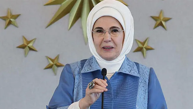 Emine Erdoğan, Melania Trump'ın lider eşleri onuruna verdiği resepsiyona katıldı