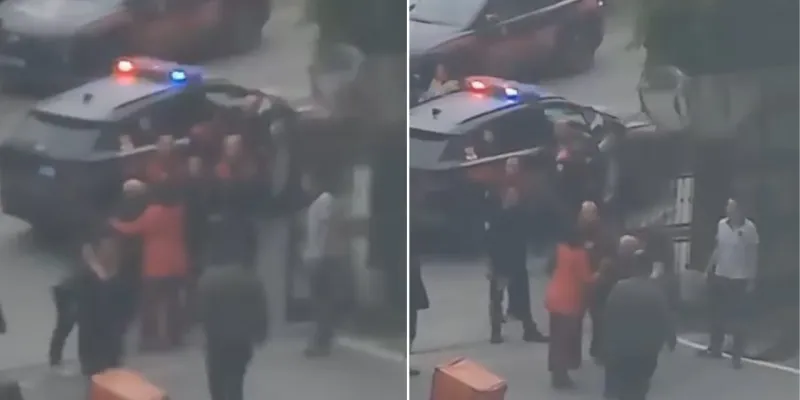 Facianın eşiğinden dönüldü! Bıçaklı saldırganı polis son anda durdurdu
