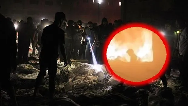 Gazze'de mucize kurtuluş! Alevlerin içinde sağ çıktı... 'Filistinliler bizi affetsin'