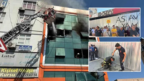 İş merkezindeki imalathanede çıkan yangın güçlükle söndürüldü