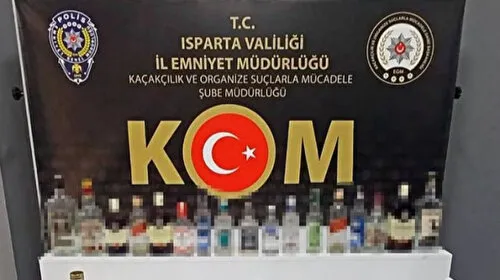 Isparta'da kaçak alkol operasyonu: 27 litre kaçak içki ele geçirildi