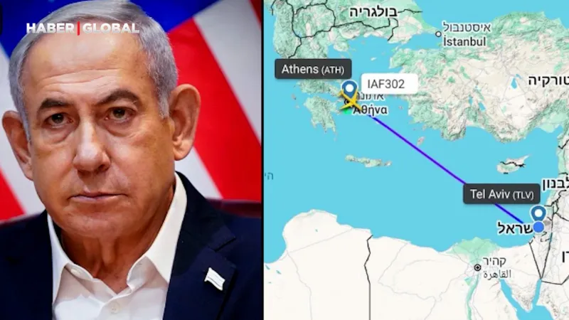 İsrail Başbakanı Binyamin Netanyahu'nun uçağı, Yunanistan'a uçtu