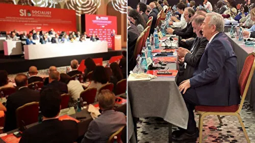 'Milliyetçi' bilinen Mansur Yavaş CHP'nin Sosyalist Enternasyonal toplantısına katıldı