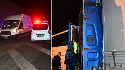 Bilecik'te tır tur otobüsüne çarptı: 13 kişi yaralandı