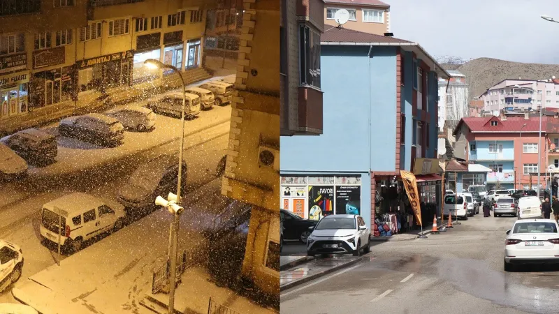 Erzurum’da bir günde iki mevsim