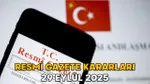 Resmi Gazete'de Neler Var? 29 Eylül Kararları Şok Etti!