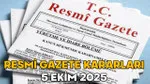 Resmi Gazete 5 Ekim: Bugün Neler Değişti? Şok Kararlar!